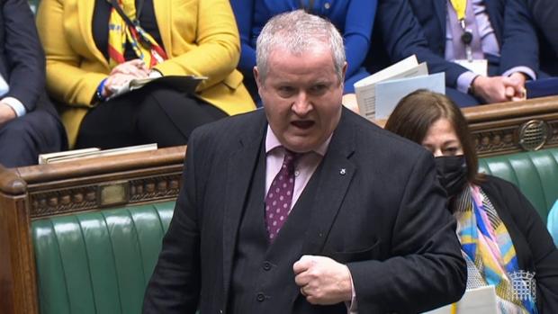 HeraldScotland: SNP Westminster leader Ian Blackford speaks during speaks during Prime Minister's Questions in the House of Commons, London. Picture date: Wednesday January 12, 2022. PA Photo. See PA story POLITICS PMQs. Photo credit should read: House of Commons/PA