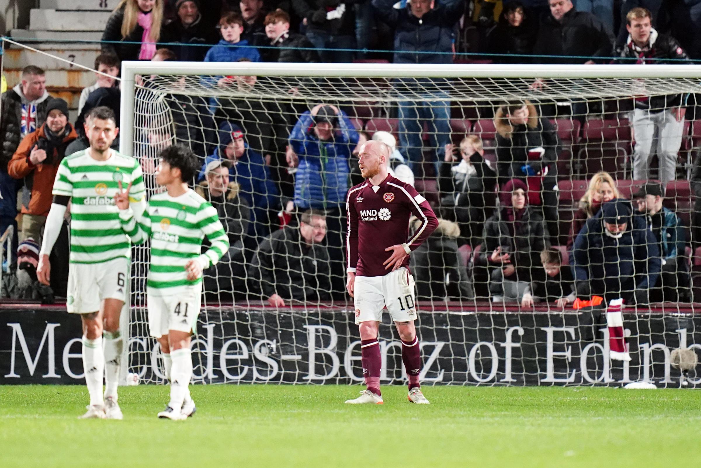 Heart of Midlothians Liam Boyce after missing from the penalty spot during the cinch Premiership match at Tynecastle Park, Edinburgh. Picture date: Wednesday January 26, 2022. PA Photo. See PA story SOCCER Hearts. Photo credit should read: Jane