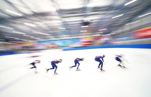 HeraldScotland: Team GB speed skaters. Credit: PA