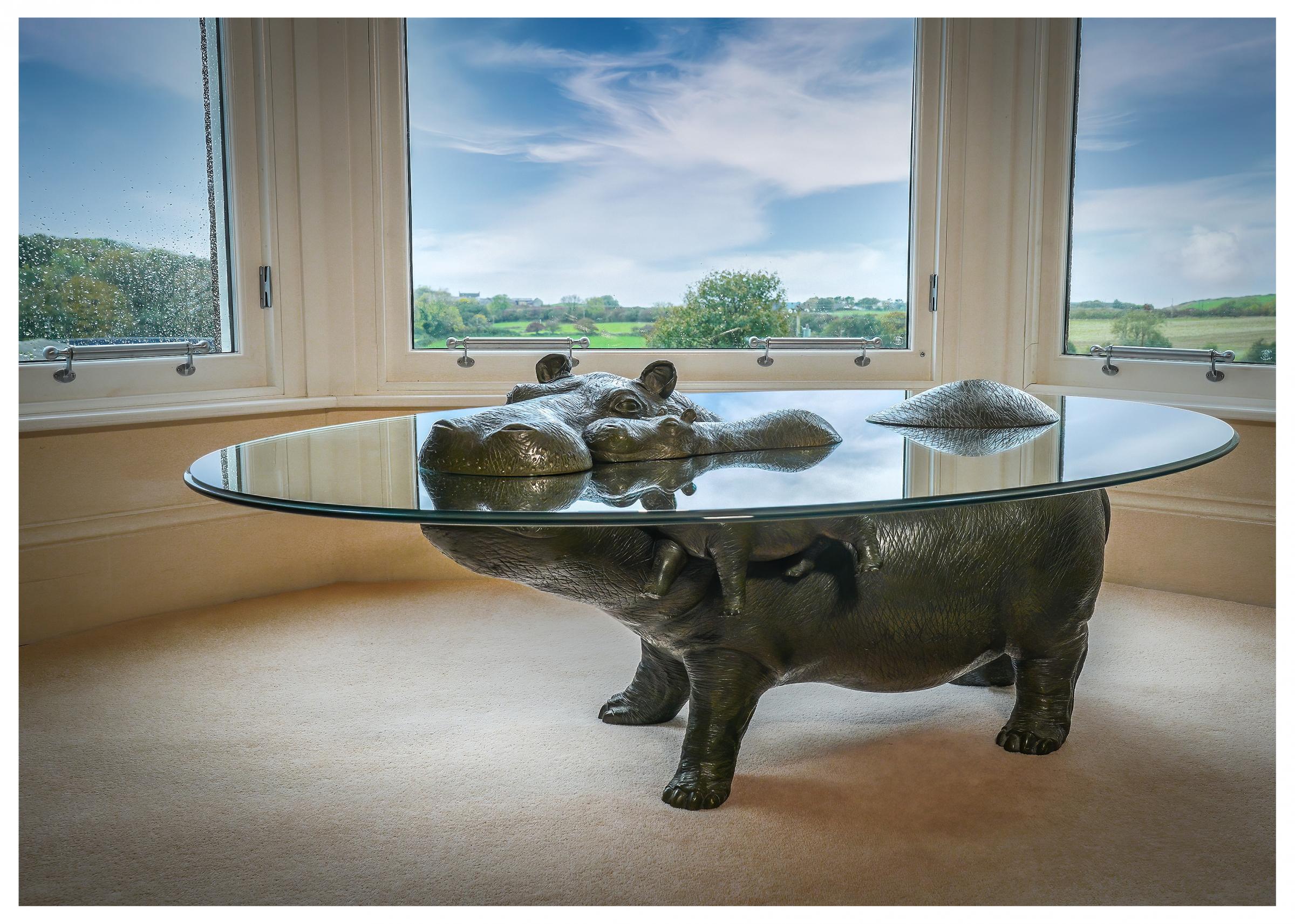 Hostage Hippo table was a raffle prize donated by Mark Stoddart