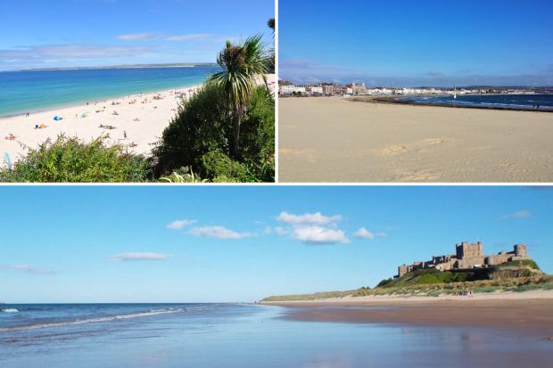 HeraldScotland: (top left clockwise) Porthminster Beach, Weymouth, Bamburgh beach. Credit: Tripadvisor