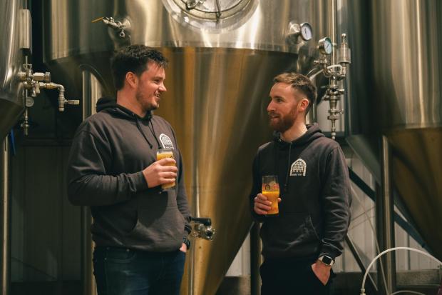 HeraldScotland: Steven Smith-Hay with Vault City Brewing operations director Andy Wilkie
