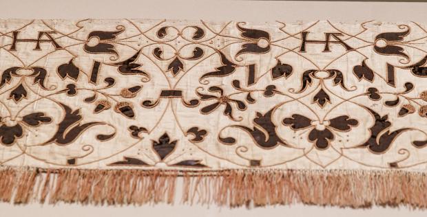 HeraldScotland: A pair of decorative valances, circa 1532-1536, with the combined H&A initials represent the union of King Henry VIII and his second wife Anne Boleyn. Picture: Colin Mearns