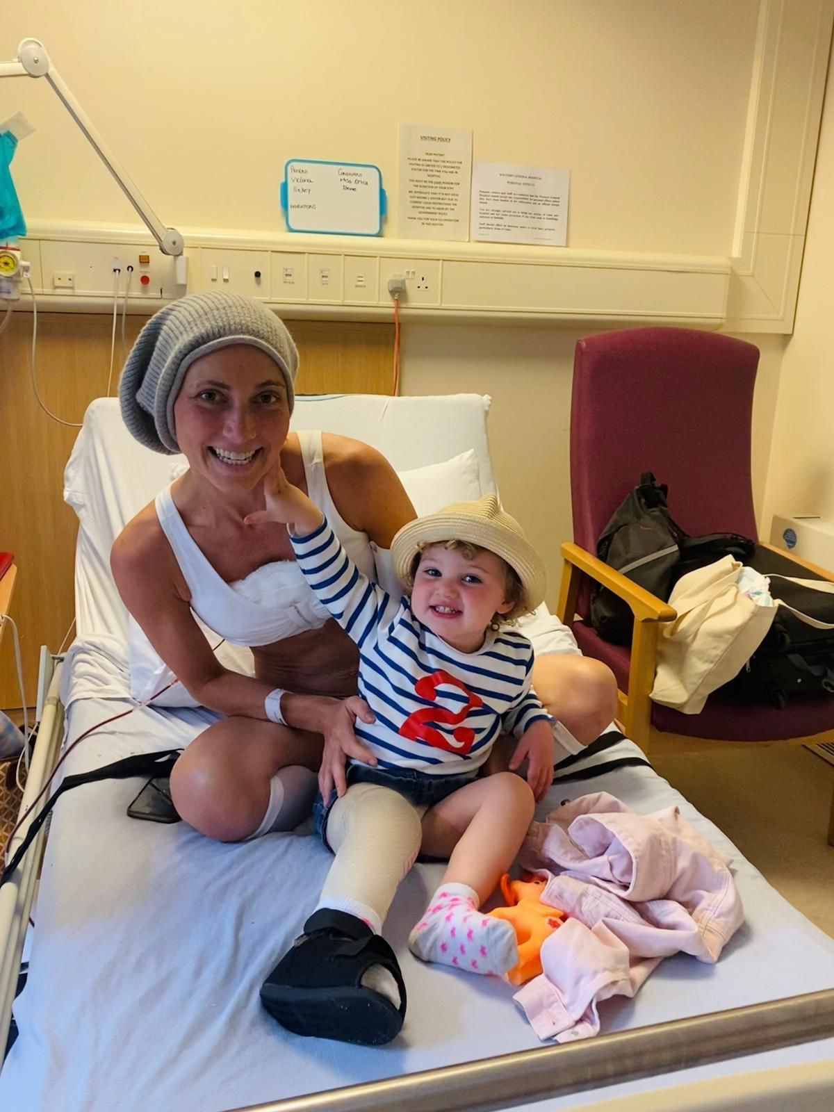 Matilda was a welcome vistior for her mum Victoria Robb during hospital treatment