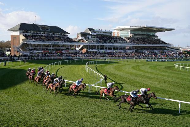 HeraldScotland: Action from the Goffs UK Nickel Coin Mares' Standard Open NH Flat Race at Aintree Racecourse, Credit: PA