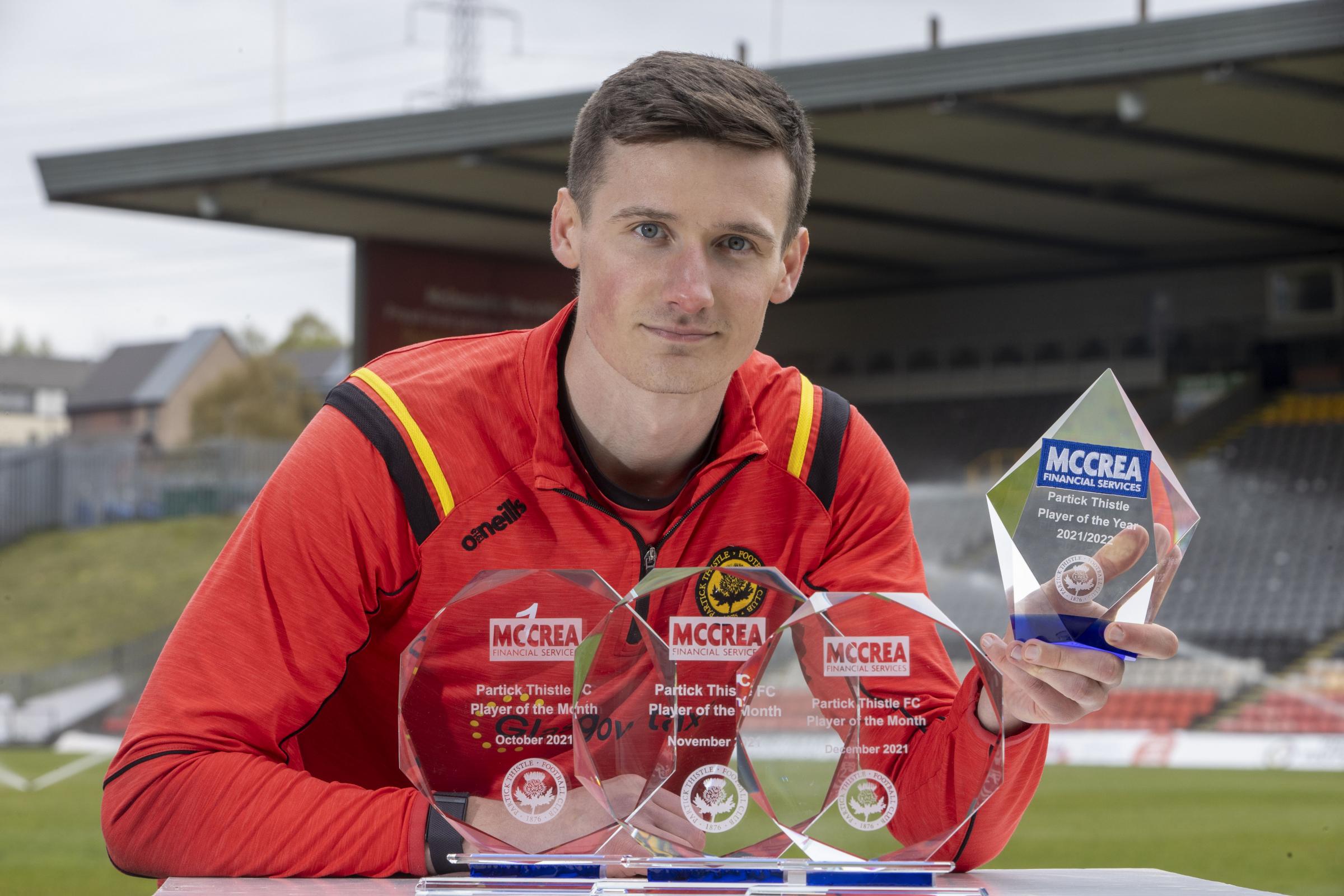 Jamie Sneddon caps year to remember with Partick Thistle player of the year award