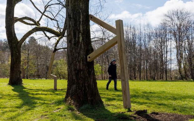 HeraldScotland: A series of oak tree supports will form a memorial walk in the park