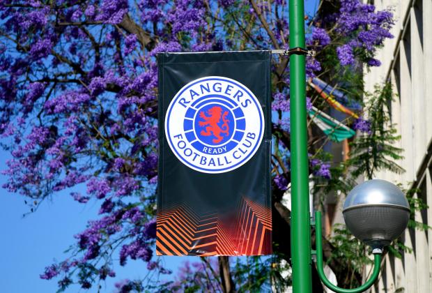 HeraldScotland: A Rangers banner on display in Seville 