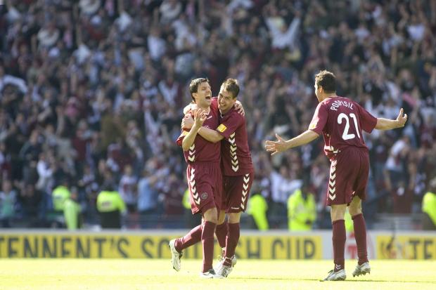 Takis Fassys (left) enjoyed Scottish Cup success with Hearts in 2006.