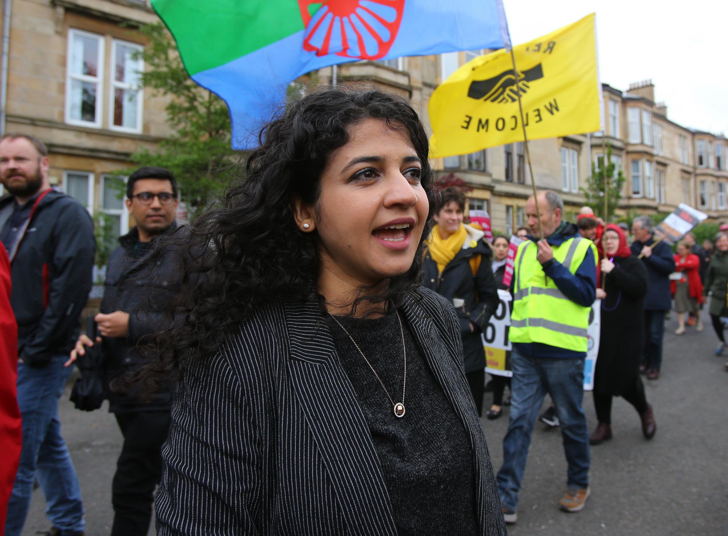 The Pollokshields Trust and Govanhill Baths Community Trust Kenmure Street Festival of Resistance. Pictured is Cllr Roza Salih. Photograph by Colin Mearns.