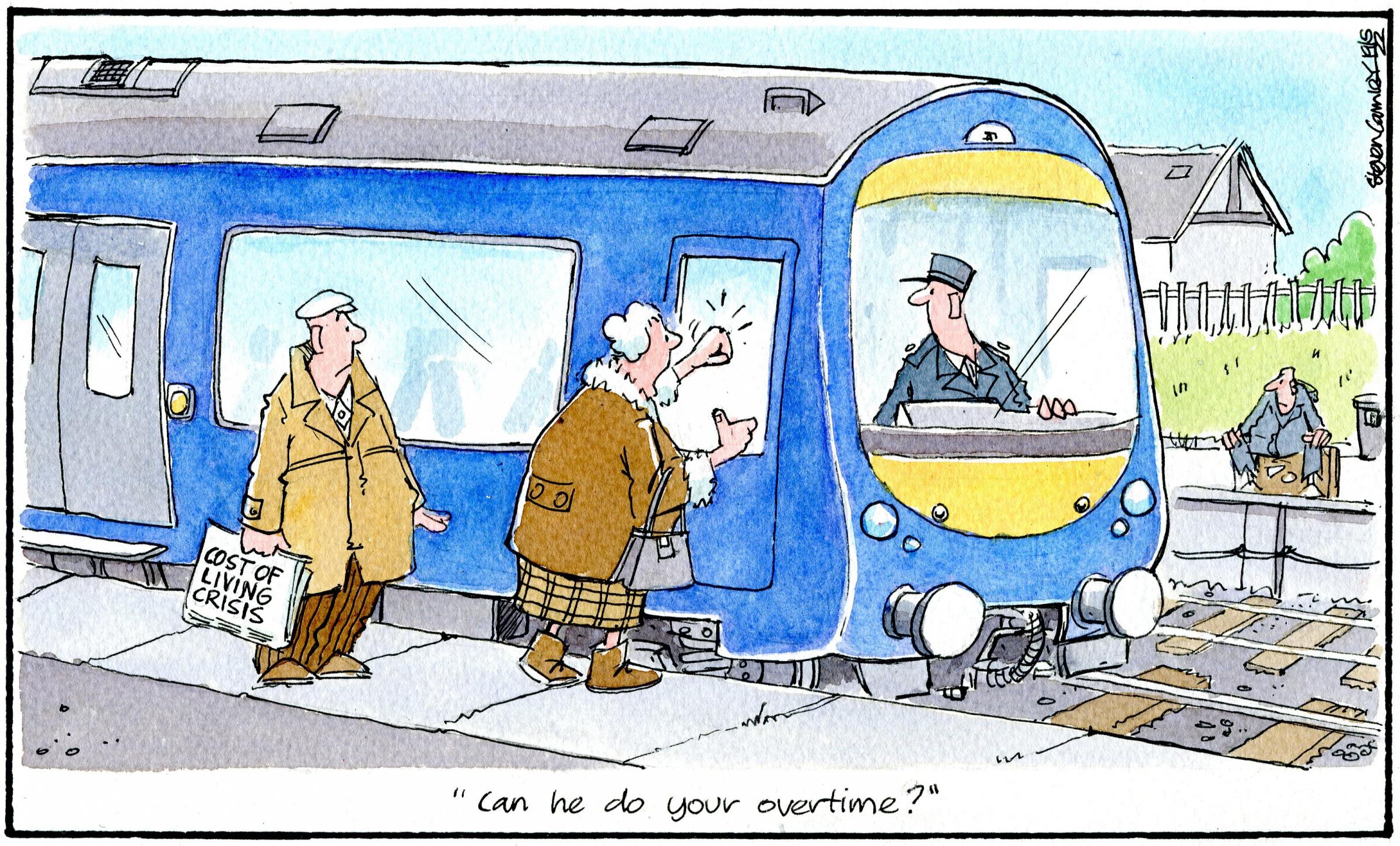 Camley's Cartoon: Cost-of-living crisis and rail dispute