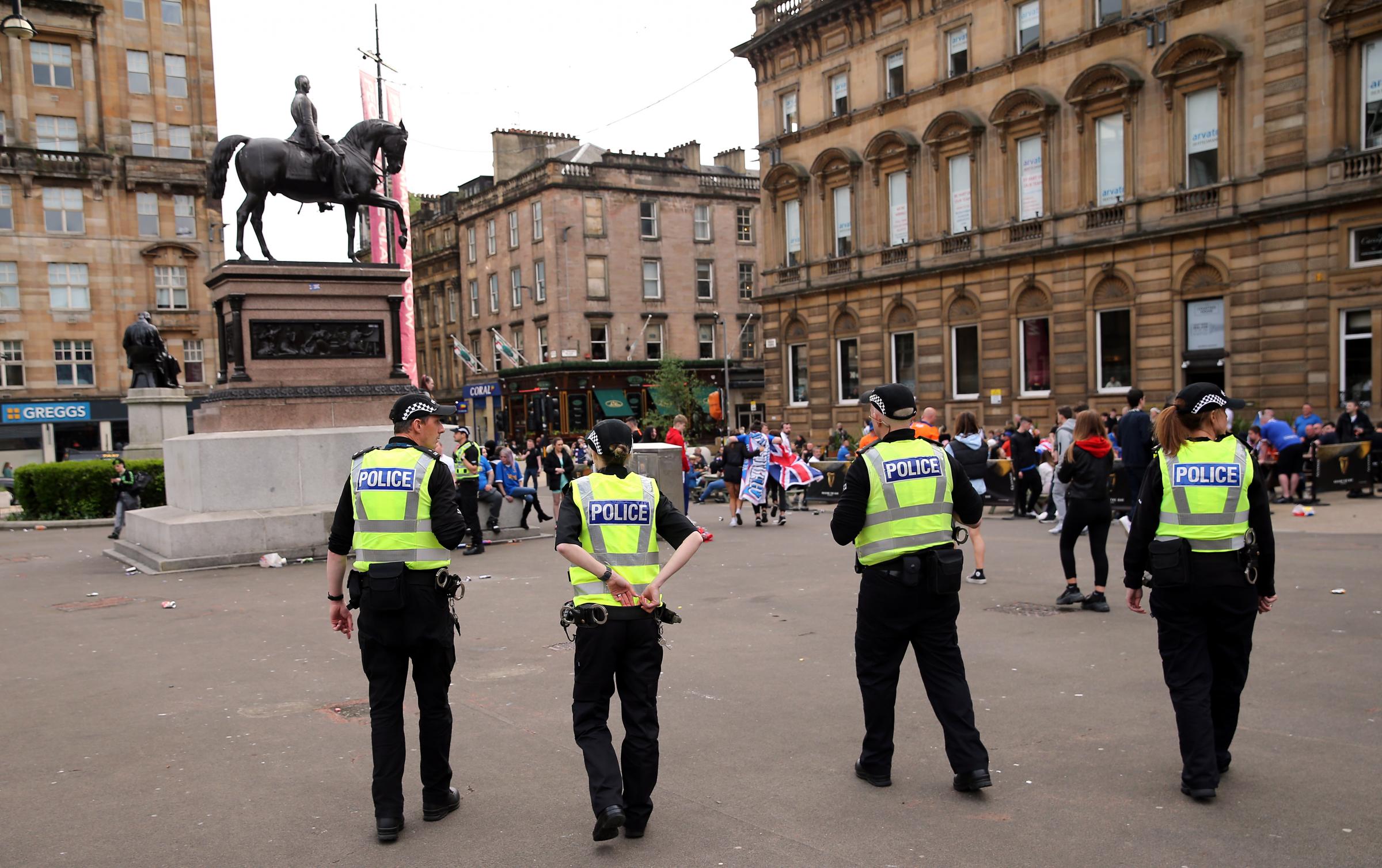 Five arrests in Glasgow after Rangers fans gather for Europa League final