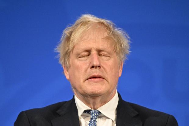 Prime Minister Boris Johnson holds a press conference in response to the publication of the Sue Gray report Into 