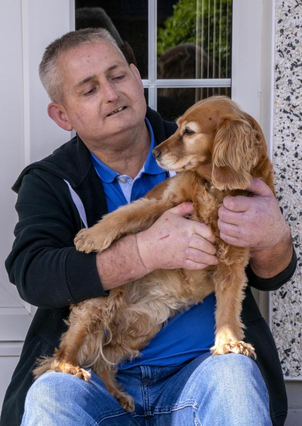 HeraldScotland: Pictured: Steven with his dog Skye