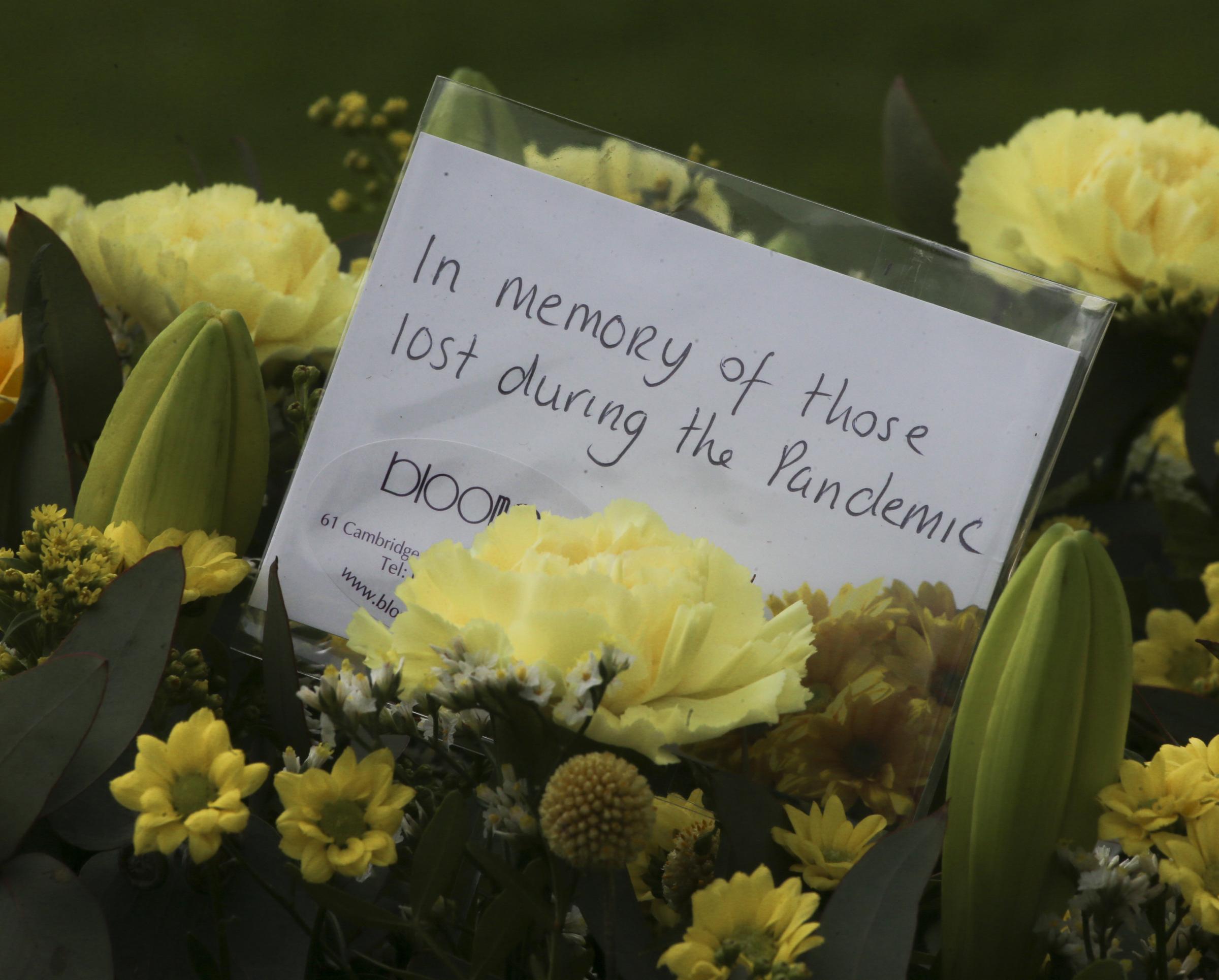 Deputy First Minister John Swinney laid a wreath in memory of those lost during the pandemic