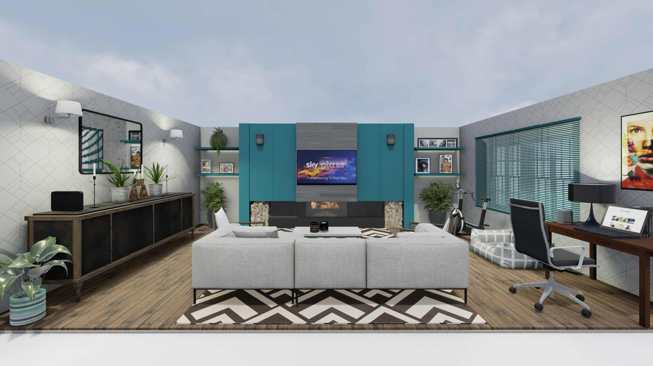 Sky Glass reveals 2022 living room trends from smart speakers to open plan living