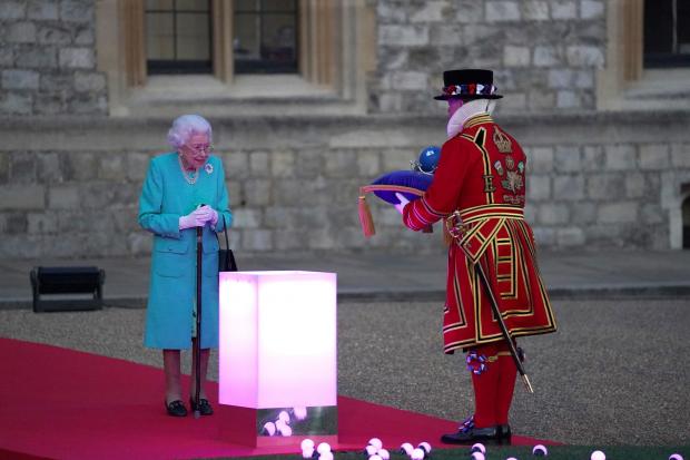 HeraldScotland: The Queen was at Windsor Castle to begin the beacon lighting ceremony