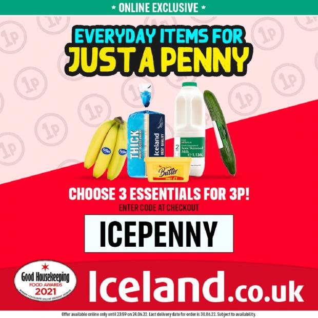 Iceland everyday essentials Three for 3p with online shop - how to get  yours | HeraldScotland