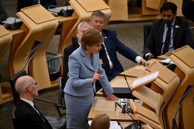 Nicola Sturgeon sets out in Holyrood last Tuesday her routemap for a second independence referendum. Photo Jeff Mitchell/Getty.