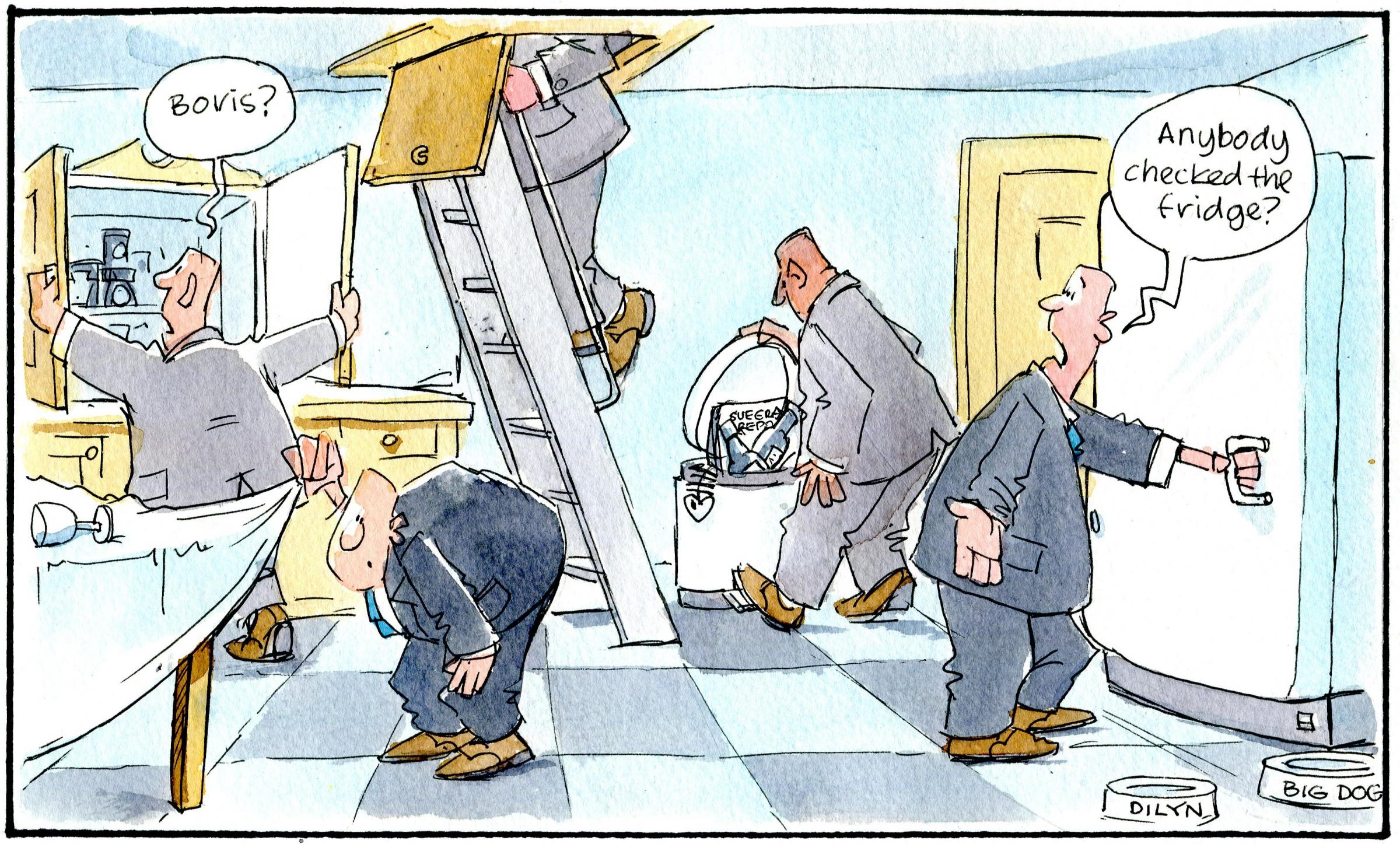Our cartoonist Steven Camley’s take on defiant Boris