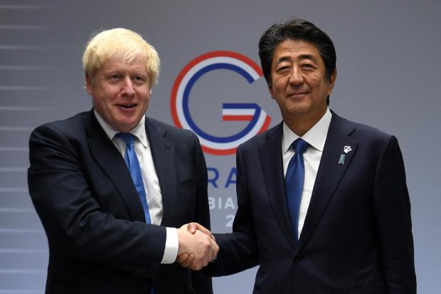HeraldScotland: 2019 G7 Summit where Mr Johnson held bilateral talks with Shinzo Abe