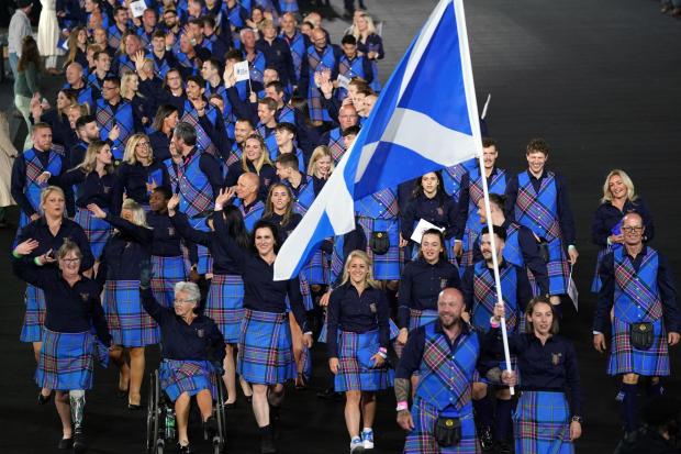 HeraldScotland: Team Scotland at the athletes' parade at Birmingham 2022