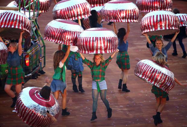 HeraldScotland: Giant, dancing teacakes were one of the highlights of the opening ceremony