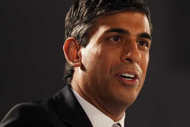 Rishi Sunak speaking in Cardiff as part of his campaign to be leader of the Conservative Party