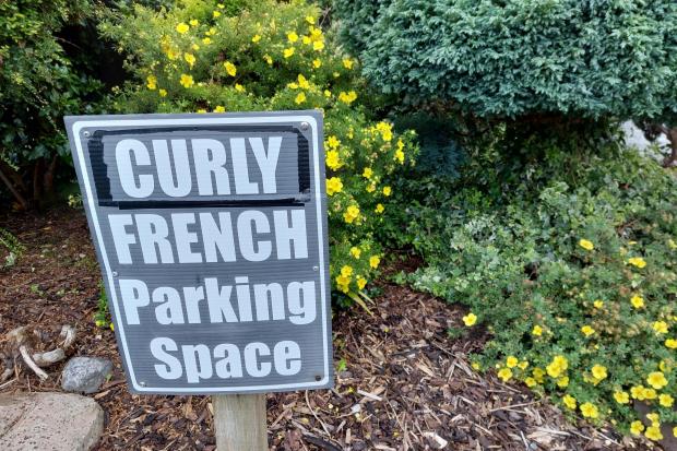 David Donaldson spotted this curious sign in Plockton, where parking can be challenging, unless you happen to come from a certain Gallic nation and suffer from curvature of the spine.