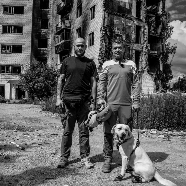One man and his dog saving lives in Ukraine