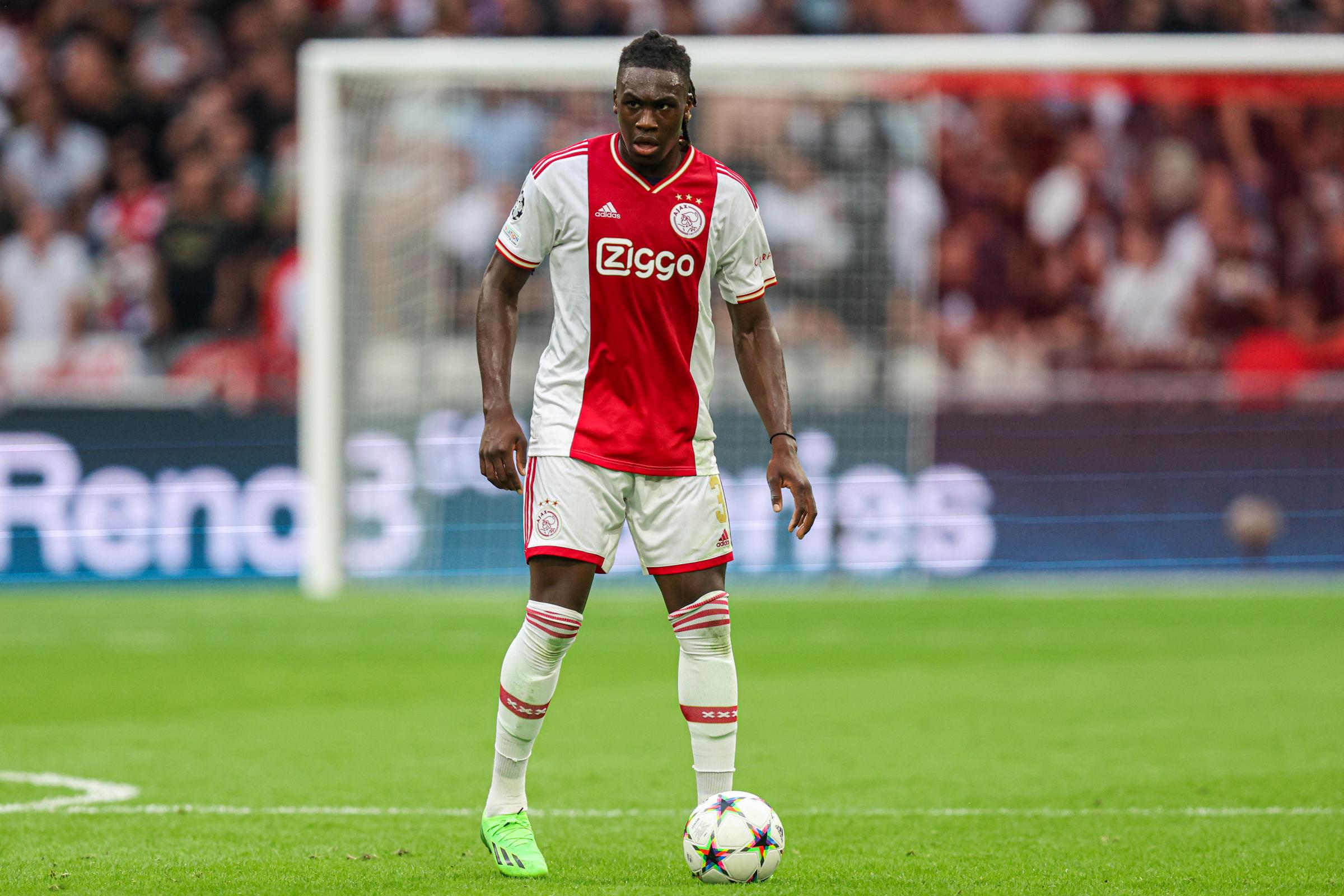 AMSTERDAM, NETHERLANDS - SEPTEMBER 7: Calvin Bassey of Ajax during the UEFA Champions League match between Ajax and Rangers at the Johan Cruijff ArenA on September 7, 2022 in Amsterdam, Netherlands (Photo by Peter Lous/Orange Pictures/BSR Agency/Getty