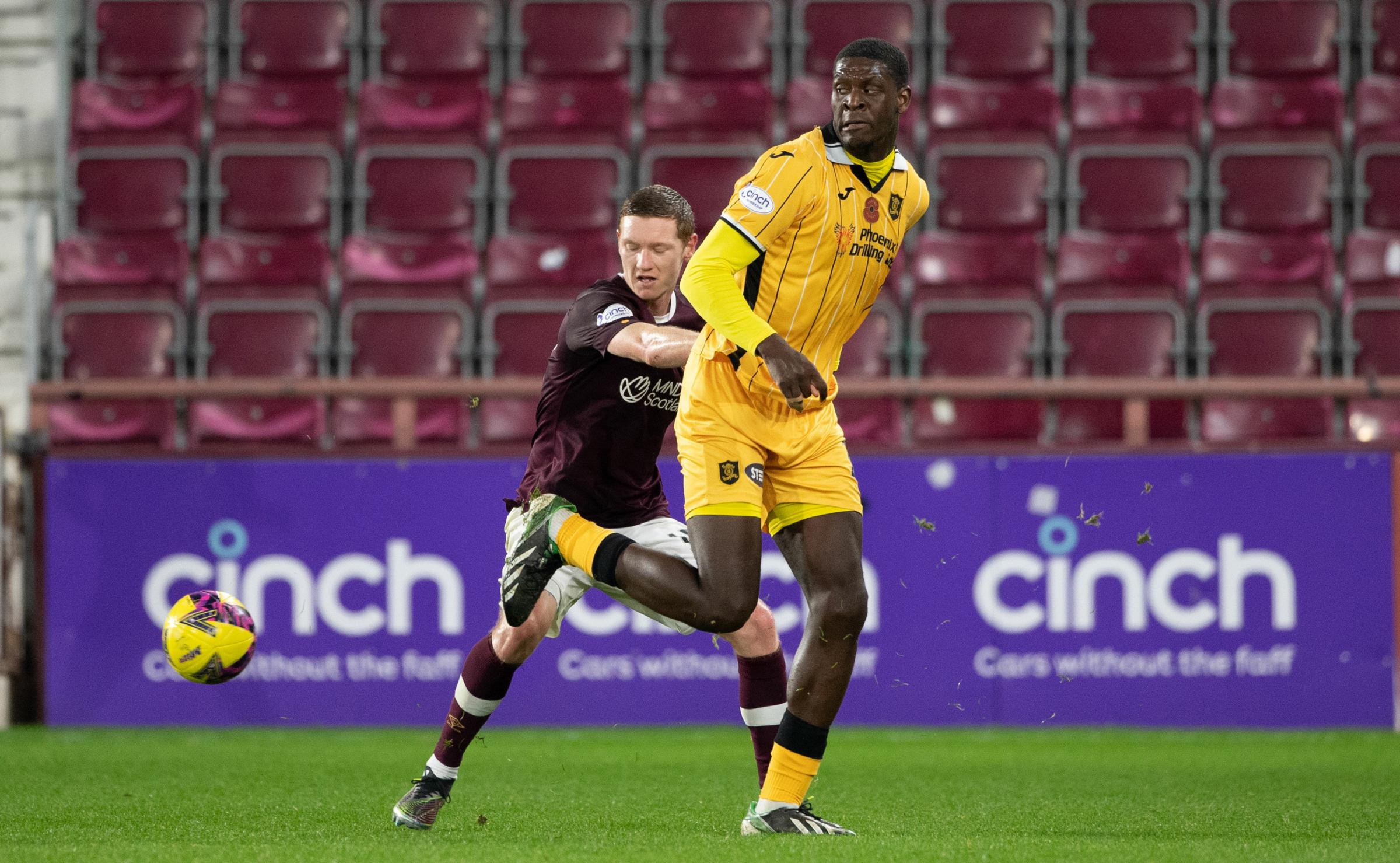 Nouble claims Hearts' Forrest admitted handball before late equaliser