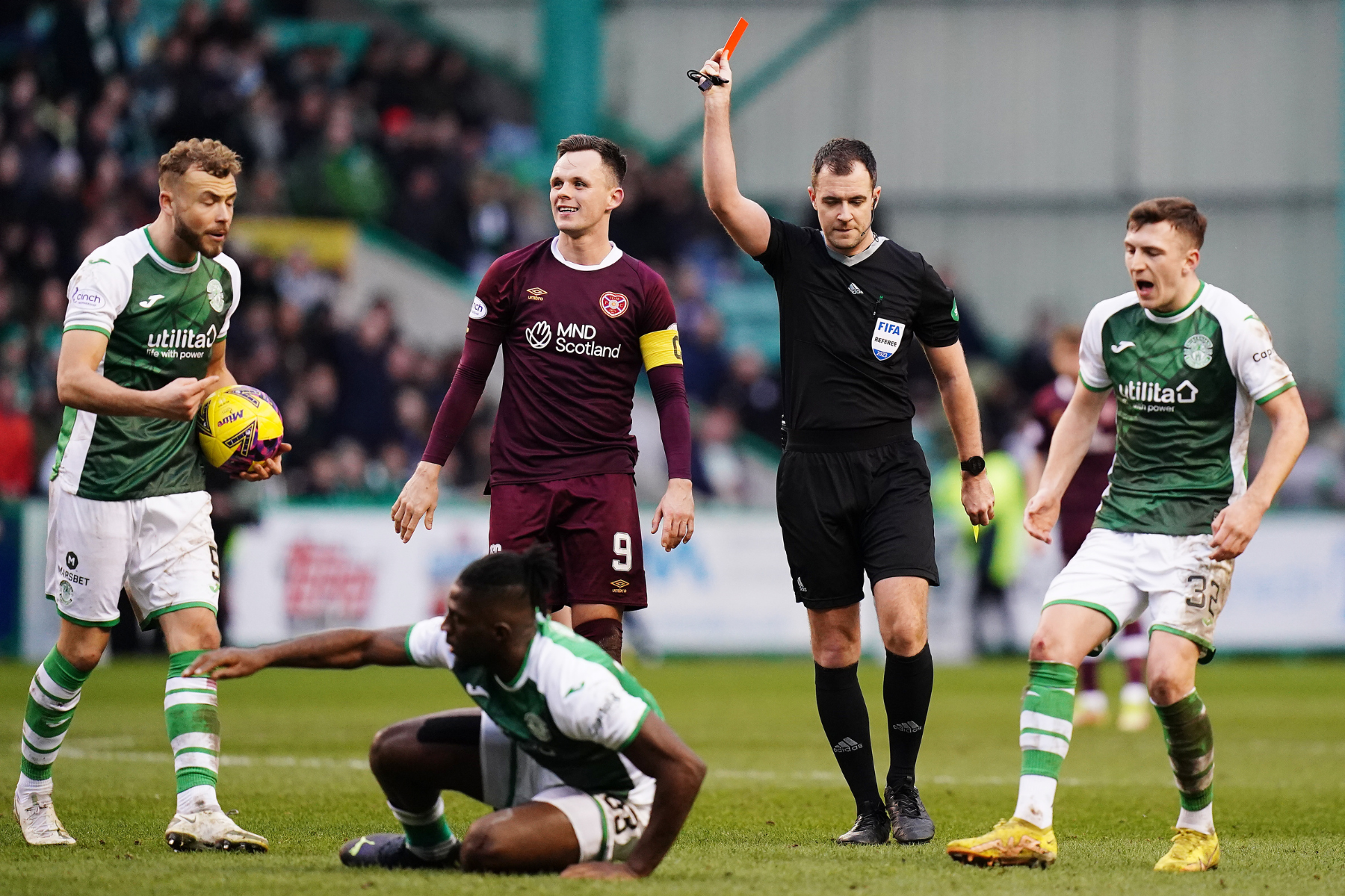 Hearts manager Robbie Neilson hits out at Lawrence Shankland red card