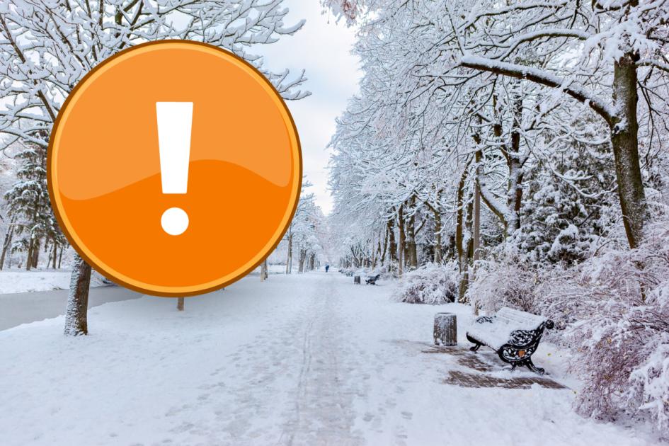 Met Office issues amber warning for heavy snow in England