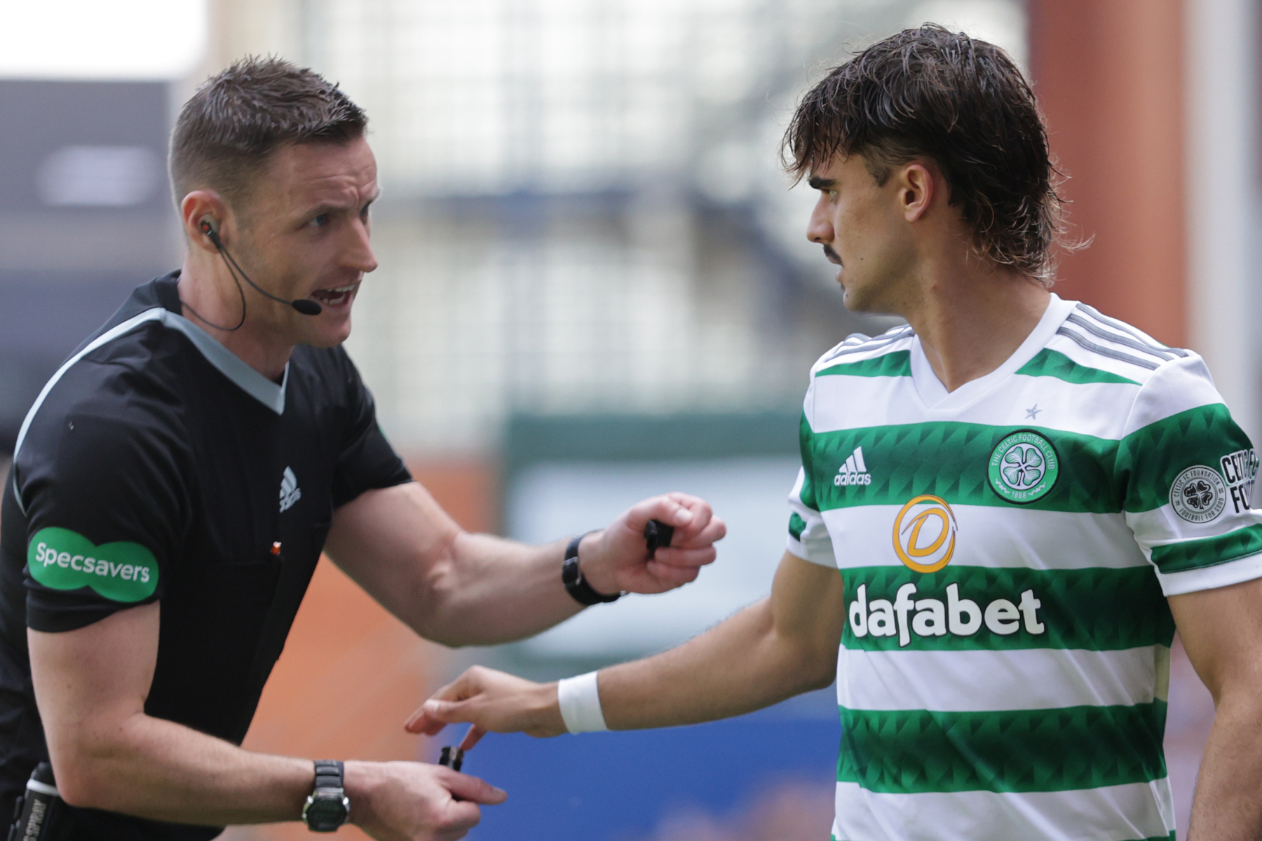 Jota hit by objects from Rangers stands in Celtic clash