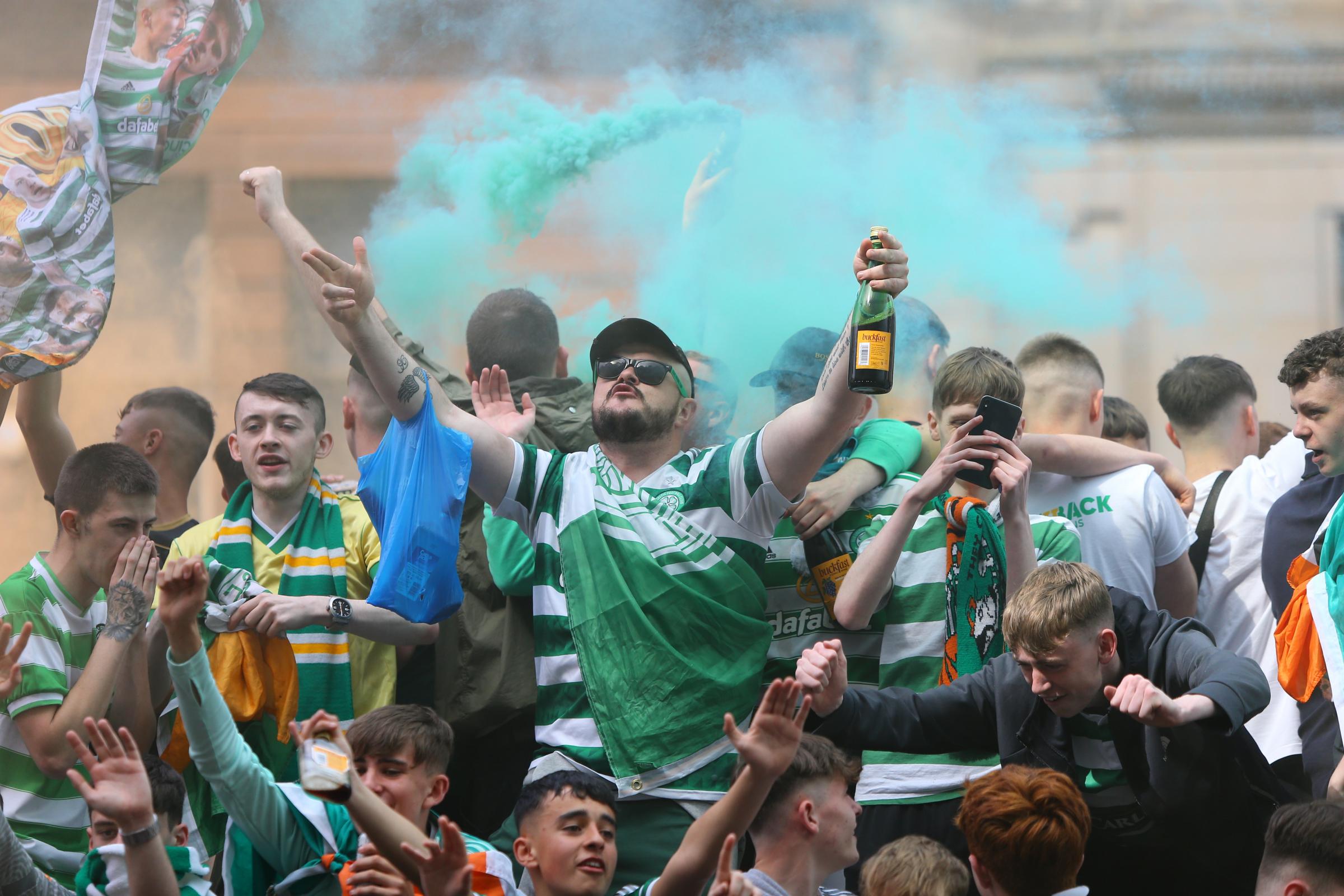 Celtic fans urged to celebrate respectfully in Glasgow's Trongate
