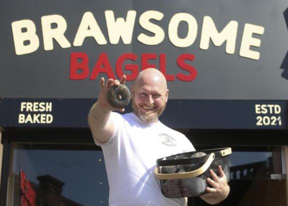 The Herald: Pictured: Brawsome Bagels founder and owner Ian Brooke The Herald: Pictured: Brawsome Bagels founder and owner Ian Brooke