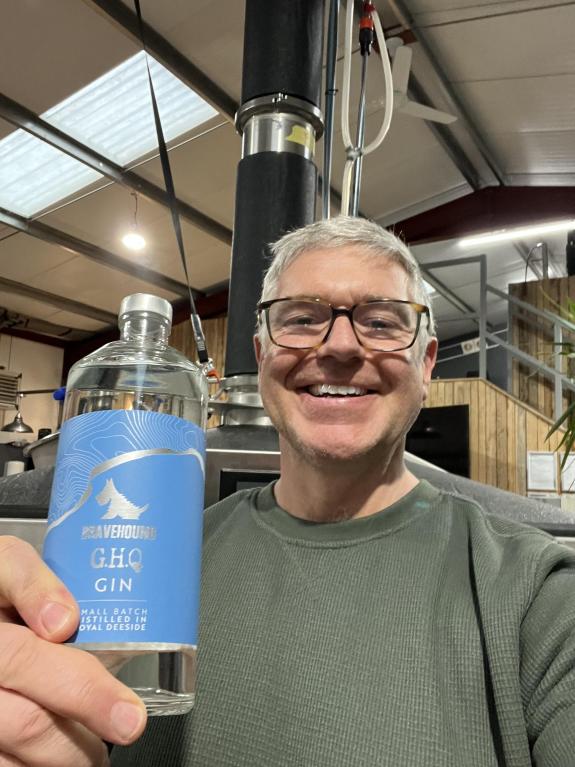 The Herald: James McNeill, founder of G.H.Q. Spirits with a bottle of BRAVEHOUND gin The Herald: James McNeill, founder of G.H.Q. Spirits with a bottle of BRAVEHOUND gin