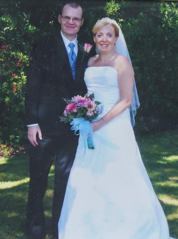 The Herald: Mr and Mrs McQuade on their wedding day. The couple met on a blind date set up by a mutual friend in 2001 The Herald: Mr and Mrs McQuade on their wedding day. The couple met on a blind date set up by a mutual friend in 2001