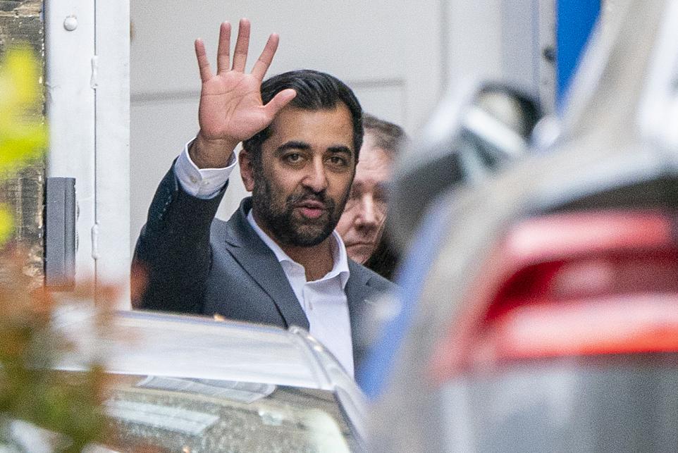 The Herald: First Minister Humza Yousaf leaving Bute House