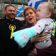 SNP leader Nicola Sturgeon visits Dalkeith with cadidate Owen Thomson  in Midlothian wednesday. STY.Pic Gordon Terris/The Herald.4/12/19.
