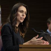 WELLINGTON, NEW ZEALAND - APRIL 29: Prime Minister Jacinda Ardern speaks during the COVID-19 update and media conference with Director General of Health Dr Ashley Bloomfield (R) at the Parliament Buildings during the coronavirus pandemic on April 29,