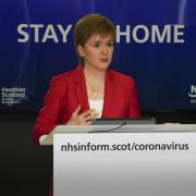 Nicola Sturgeon giving one of her daily Coronavirus briefings at the height of the pandemic