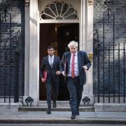 Chancellor of the Exchequer Rishi Sunak (left) and Prime Minister Boris Johnson leave 10 Downing Street, for a Cabinet meeting to be held at the Foreign and Commonwealth Office (FCO) in London, ahead of MPs returning to Westminster after the summer
