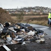 Fly-tipping on the outskirts of Easterhouse, Glasgow