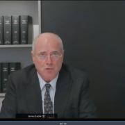 Sir James Eadie QC, acting for the the UK Government, addresses a virtual hearing of the Supreme Court
