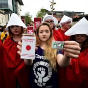 A demonstration in Northern Ireland in favour of abortion pills. Should we look again at their use in Scotland?