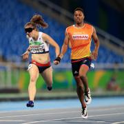 Libby Clegg and guide Chris Clarke won the T11 double in Rio