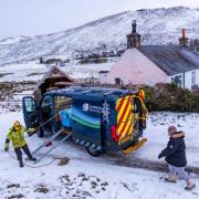 Scottish and Southern Energy Network staff worked to reconnect customers after Storm Arwen (Picture: SSEN)