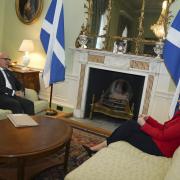 Raffaele Trombetta, the Italian Ambassador to the UK, picutured meeting First Minister Nicola Sturgeon at Bute House, Edinburgh, on Monday.